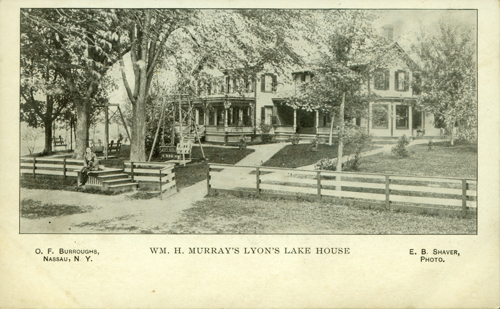 Historical Lyons Lake Postcard View of Wm. H. Murray's Boarding House (now apartments) Not Dated